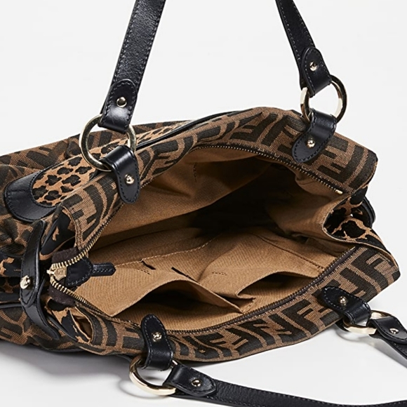 Fendi Zucca Leopard shoulder bag - Picture 4 of 12